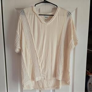 Nwt Bke Womens Sleeveless Top Medium Ivory Boho Crochet